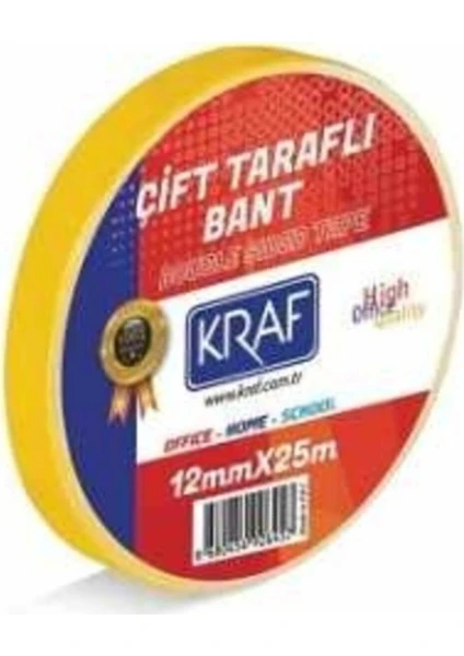 Çift Taraflı Bant 12 mm x 25 mt