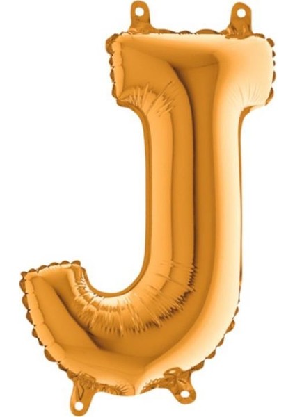 J Harf Folyo Balon Gold 100 cm