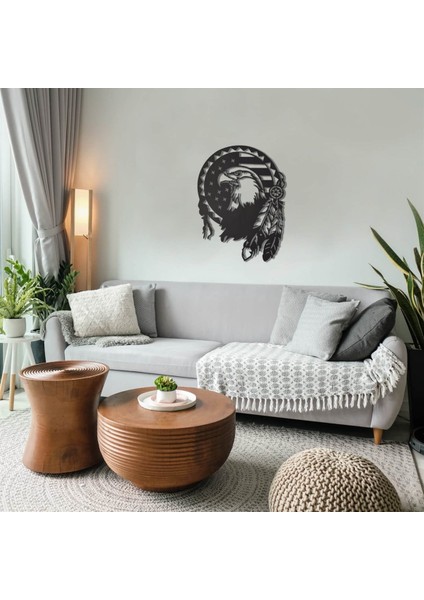 Hawk Eye - 38X50 cm Metal Duvar Dekoru - Pirudem Metal Sanatları