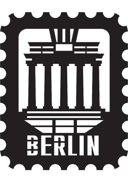 Berlin Stamp - 30X37 cm Metal Duvar Dekoru - Pirudem Metal Sanatları fırsatları