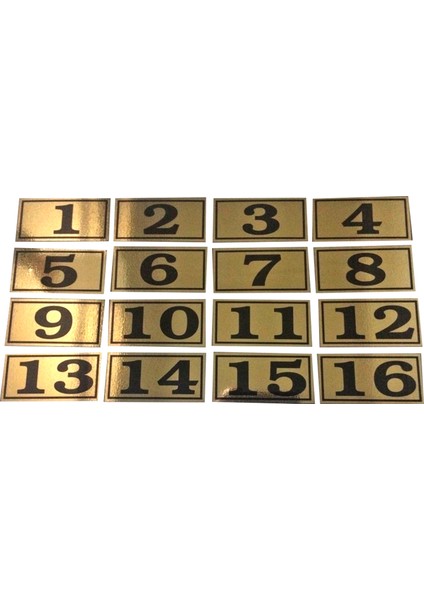 4x8 cm 1 Den 16 Ya Yapışkanlı Altın Sarı