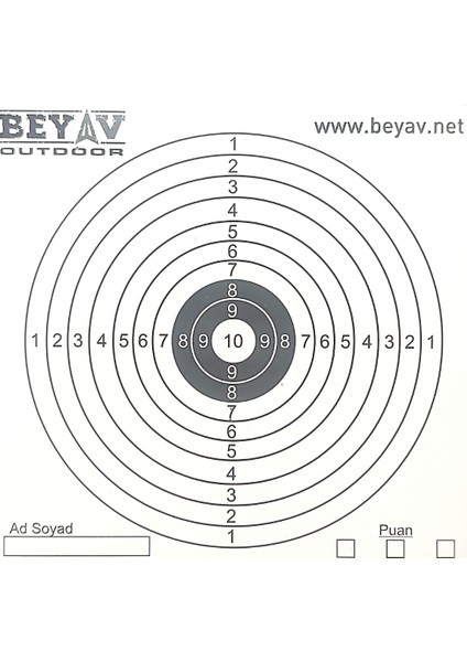 Hedef Kağıdı 50 Adet 14 cm * 14 cm