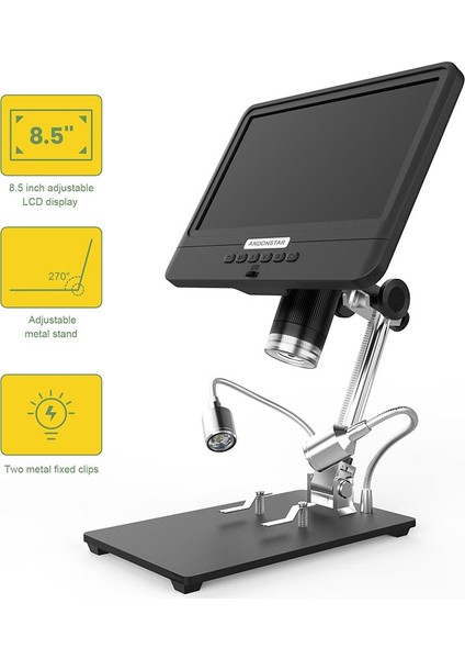 AD208 8.5 Inç Ayarlanabilir 1080P LCD Ekran Mikroskop Lehimleme Için Dijital Mikroskop