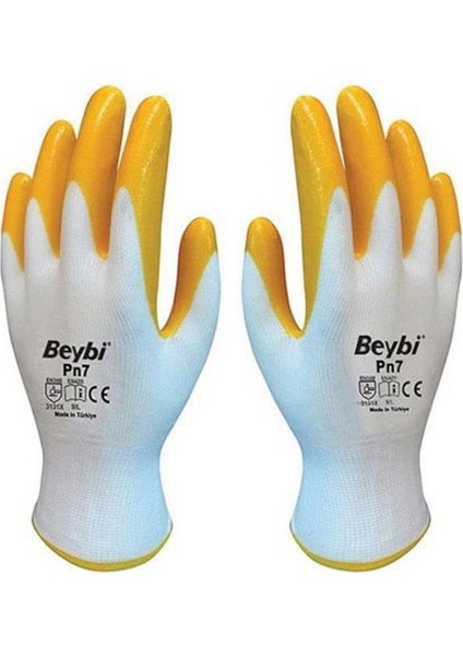 Sarı Nitril Eldiven Pn7 No 10