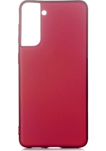 - Samsung Galaxy S21 Plus - Kılıf Mat Soft Premier Silikon Kapak - Mürdüm