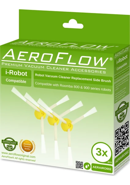 Aeroflow İ-Robot Roomba 600/800/900 Serisi Yan Fırça 3'Lü Paket