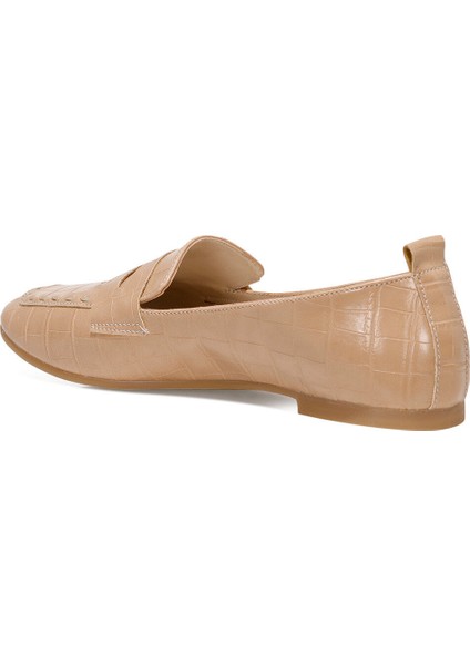 Lefur2 Bej Kadın Loafer Ayakkabı