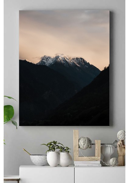 Dağ Doğa Manzara Kanvas Tablo 6 21 x 30 cm