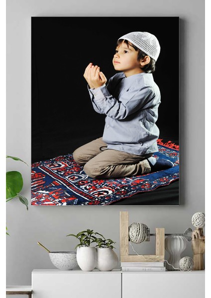Dua Eden Çocuk Kanvas Tablo 21 x 30 cm