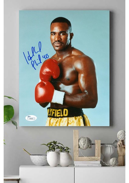 Evander Holyfield Dövüş Kanvas Tablo 21 x 30 cm