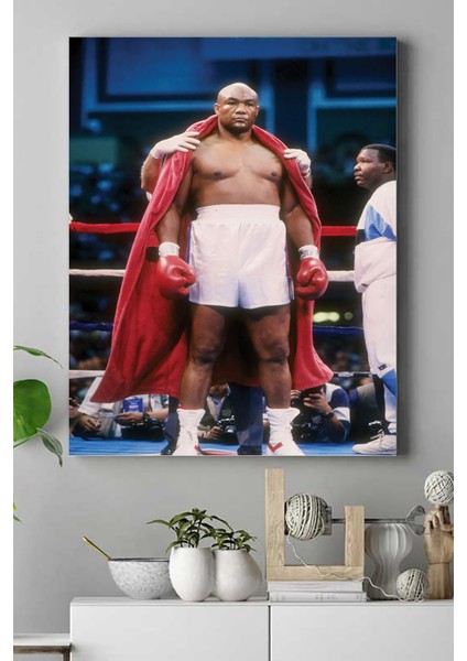 George Foreman Dövüş Kanvas Tablo 21 x 30 cm