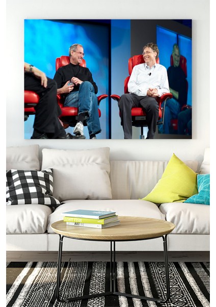 Steve Jobs ve Bill Gates Girişimcilik Kanvas Tablo 21 x 30 cm