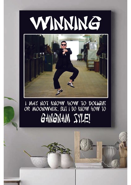 Gangnam Style Eğlenceli Mizahi Kanvas Tablo 21 x 30 cm