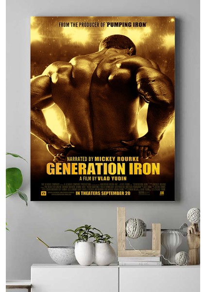 Generation Vücut Geliştirme Body Building Fitness Kanvas Tablo 21 x 30 cm
