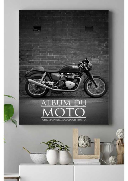 Motorbike Motorsiklet Kanvas Tablo 21 x 30 cm