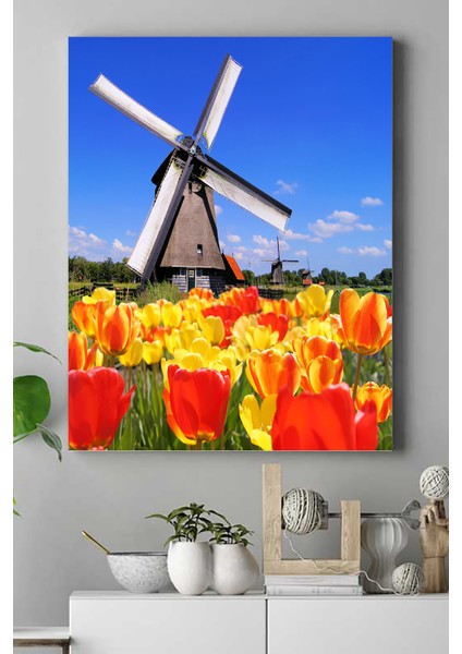 Hollanda Manzara Kanvas Tablo 21 x 30 cm