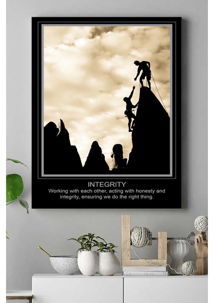 Integrity Motivasyon Kanvas Tablo 21 x 30 cm