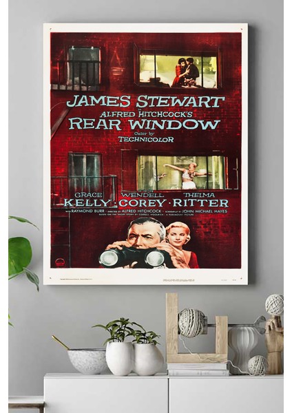 Rear Window-Arka Pencere Film Afişi Kanvas Tablo 21 x 30 cm