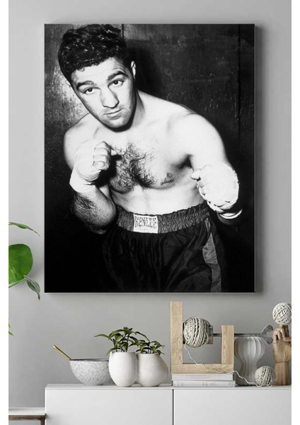 Rocky Marciano Dövüş Kanvas Tablo 2 21 x 30 cm