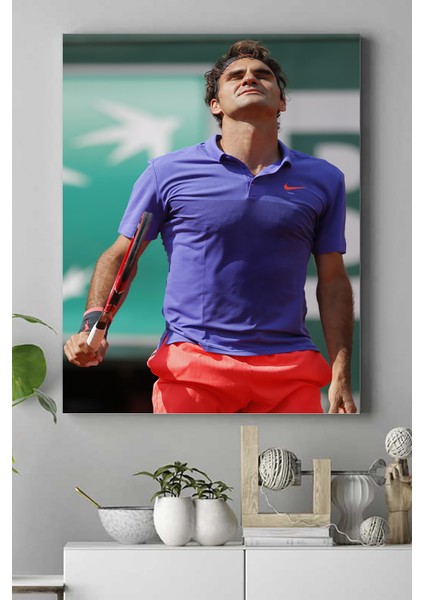 Roger Federer Kanvas Tablo 3 50 x 70 cm