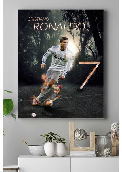 Cristiano Ronaldo Futbol Kanvas Tablo 21 x 30 cm