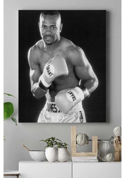 Roy Jones Jr Dövüş Kanvas Tablo 2 21 x 30 cm