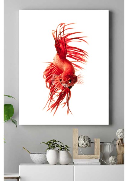 Sanatsal Balık Hayvan Kanvas Tablo 4 21 x 30 cm