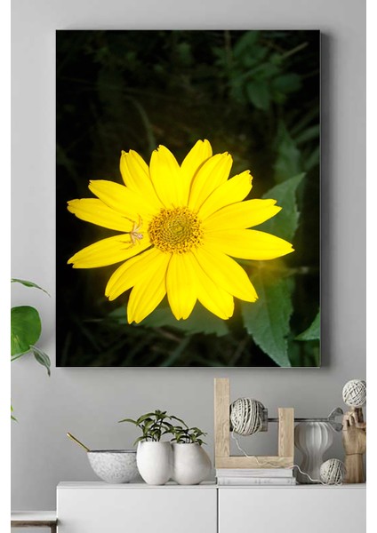 Sarı Çiçek Bitki Çiçek Ağaç Kanvas Tablo 21 x 30 cm