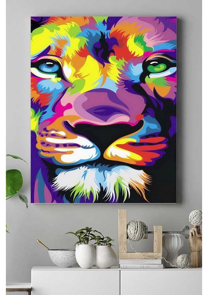 Aslan Motivasyon Kanvas Tablo 21 x 30 cm