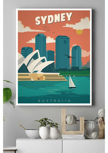Sidney Vintage Kanvas Tablo 21 x 30 cm