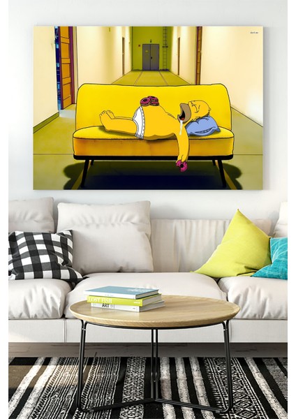 The Simpsons Eğlenceli Mizahi Kanvas Tablo 40 x 60 cm