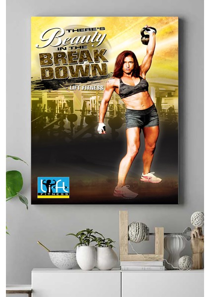 Beauty Fitness Vücut Geliştirme Body Building Fitness Kanvas Tablo 21 x 30 cm