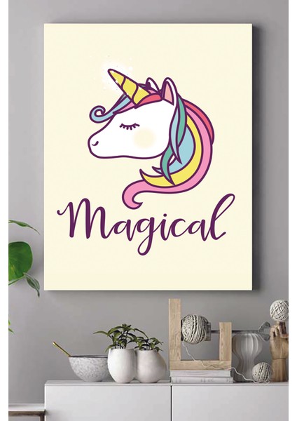 Unicorn Çocuk Odası Kanvas Tablo 2 30 x 40 cm