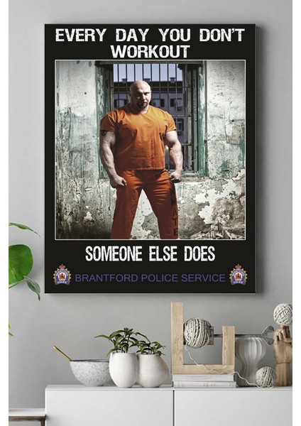 Someone Else Does Vücut Geliştirme Body Building Fitness Kanvas Tablo 50 x 70 cm