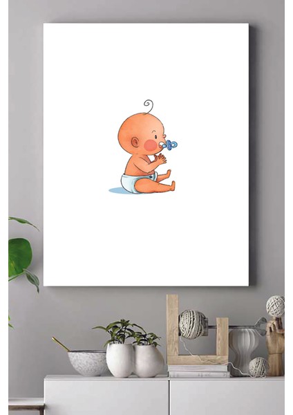Küçük Bebek Çocuk Odası Kanvas Tablo 21 x 30 cm