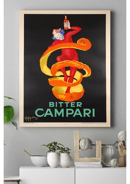 Bitter Campari Vintage Kanvas Tablo 50 x 70 cm