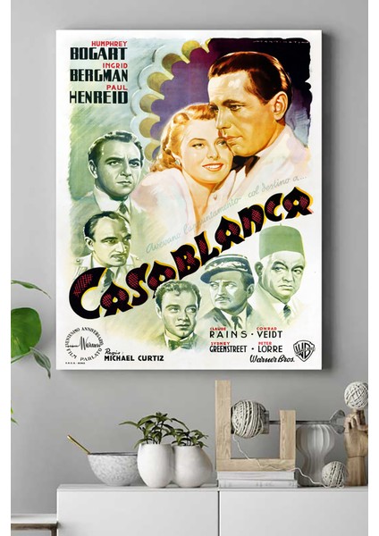 Casablanca Film Afişi Kanvas Tablo 3 30 x 40 cm