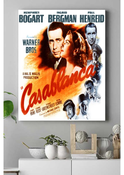 Casablanca-Kazablanka Film Afişi Kanvas Tablo 2 21 x 30 cm