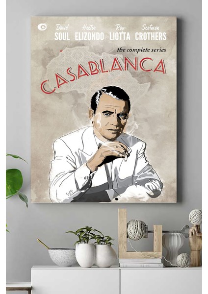 Casablanca-Kazablanka Film Afişi Kanvas Tablo 4 21 x 30 cm