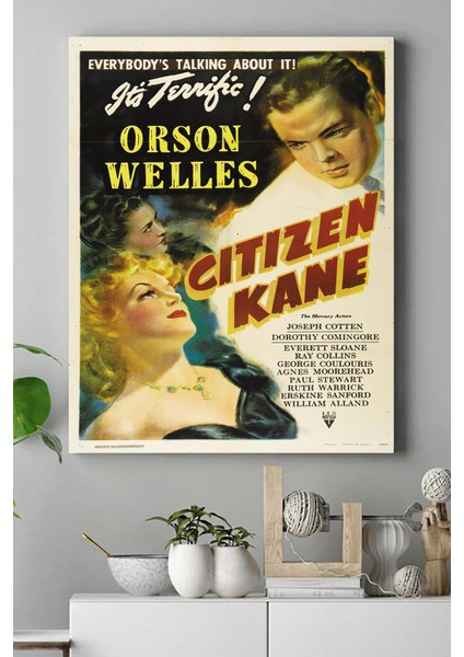 Citizen Kane-Yurttaş Kane Film Afişi Kanvas Tablo 50 x 70 cm