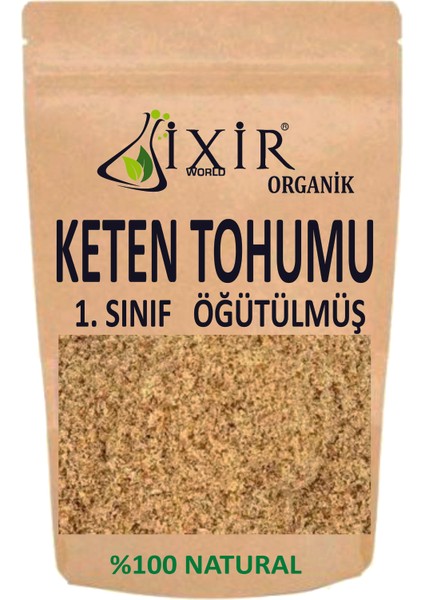 İXİR WORLD Keten Tohumu Öğütülmüş 100 gr Taze Öğütülmüş