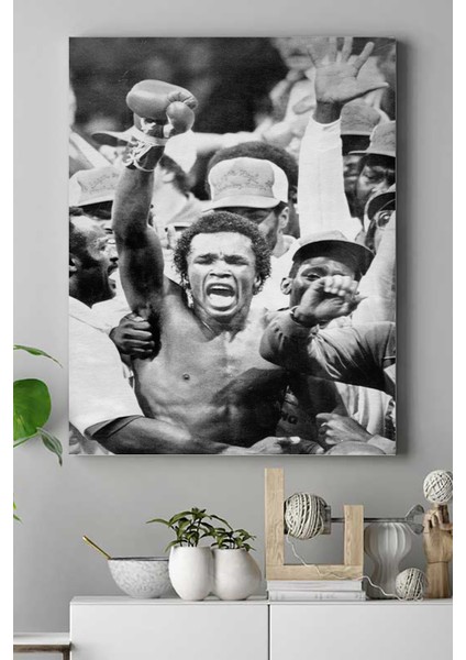 Sugar Ray Leonard Dövüş Kanvas Tablo 21 x 30 cm