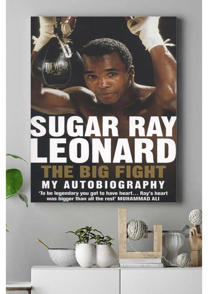 Sugar Ray Robinson Dövüş Kanvas Tablo 3 21 x 30 cm