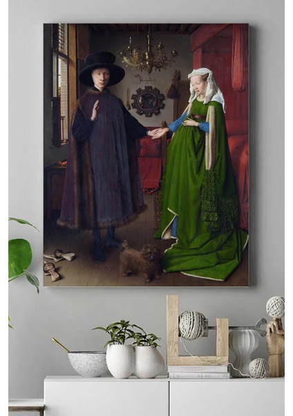 Van Eyck - Arnolfini'nin Evlenmesi Sanatsal Kanvas Tablo 30 x 40 cm