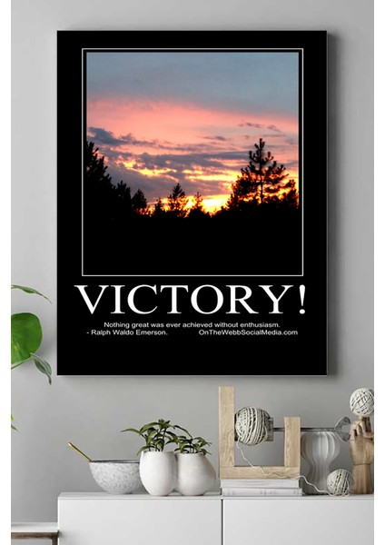 Victory-Zafer Motivasyon Kanvas Tablo 21 x 30 cm