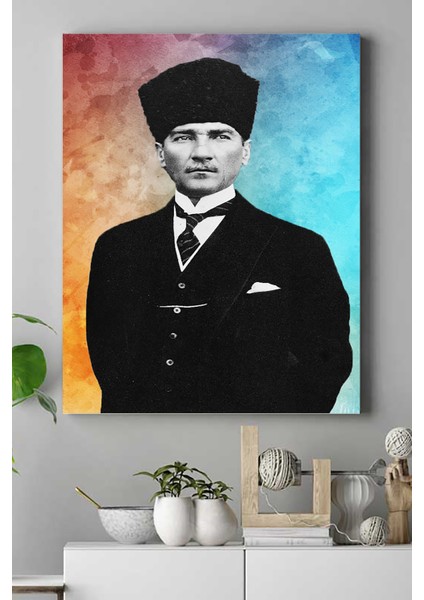 Mustafa Kemal Atatürk Tasarım Kanvas Tablo 21 x 30 cm