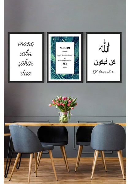 Dini Tasarım 3 Parçalı Çerçeve Seti 2