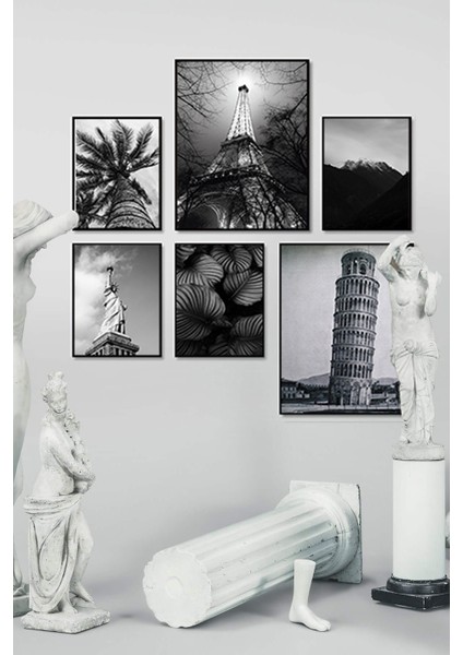 Ünlü Yapılar Manzara 6 Parçalı Çerçeve Seti