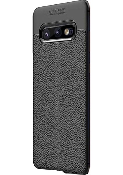 Samsung Galaxy S10e Kılıf Niss Silikon Deri Görünümlü Siyah