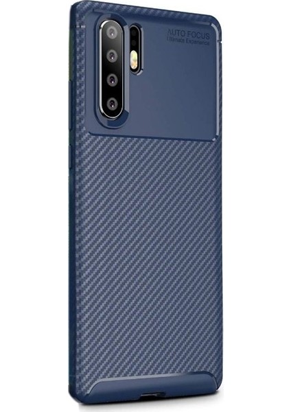 Huawei P30 Pro Kılıf Karbon Dizayn Silikon Lacivert